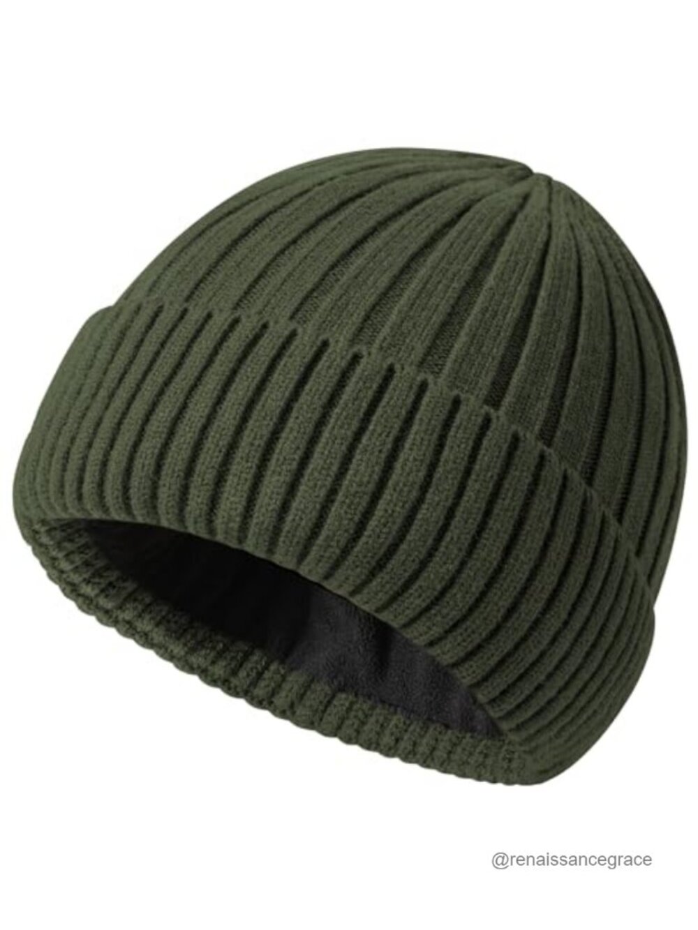 Winter Beanie Hat Fleece Lined Fisherman Skull Cap Unisex One Size